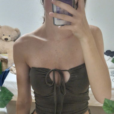 y2k tank top olivengrün