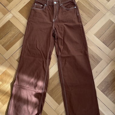 Jeans Wide Leg marrone