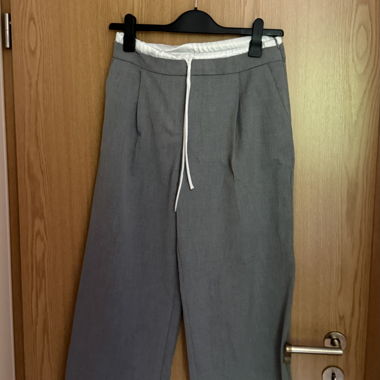 Zara grey wide-leg trousers