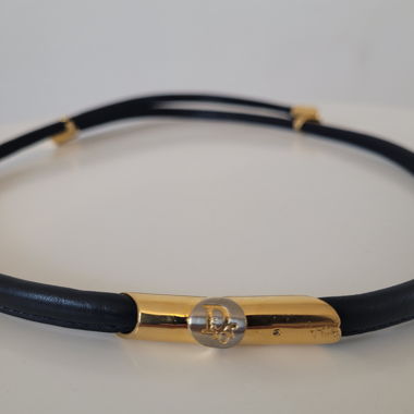 Cintura Vintage Dior Nero e Oro