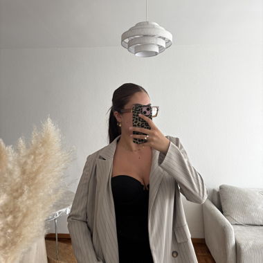 Blazer rayé beige