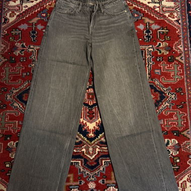 Weekday Grey Straight-Leg Jeans