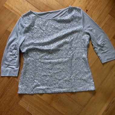 T-shirt argenté scintillant