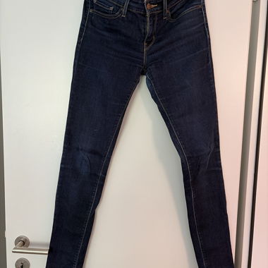 Dunkelblaue Skinny-Jeans