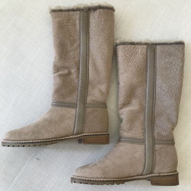 Beige Winter Boots