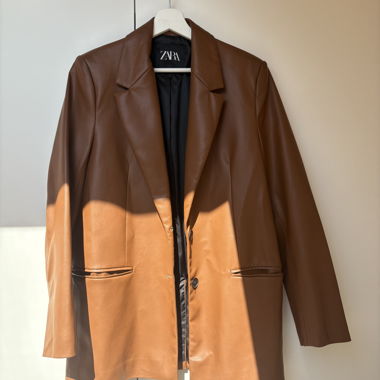 ZARA Kunstleder Blazer