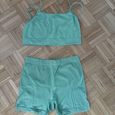 Turquoise Ribbed Set