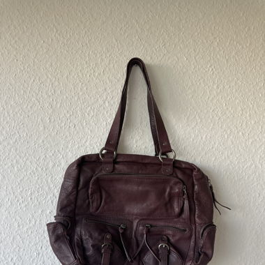 Sac en cuir rouge 