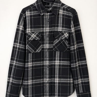 Black Plaid Overshirt
