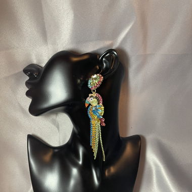 Papagay Earrings Zyrkonia 