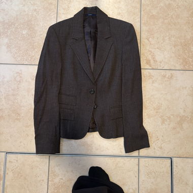 Brown wool blend blazer, size 46