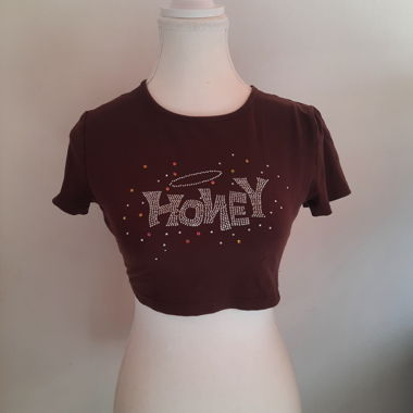 brown crop top