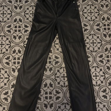 Zara Black Faux Leather Pants