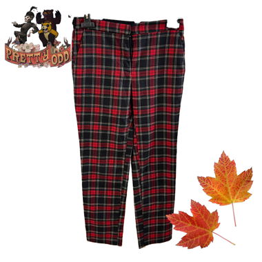 Black and red checkered pants