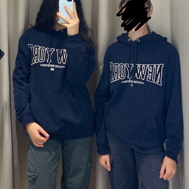 Hoodie bleu marine New York