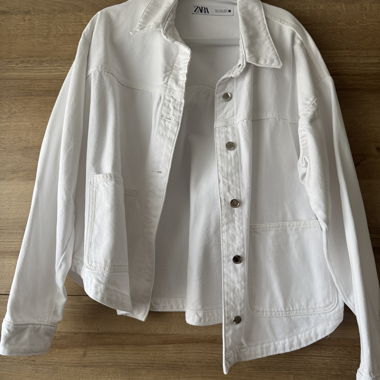Giacca di jeans ZARA bianca