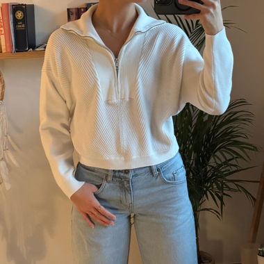 Classy white sweater