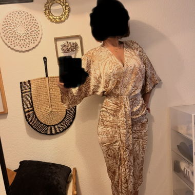 Robe kimono à imprimé tropical