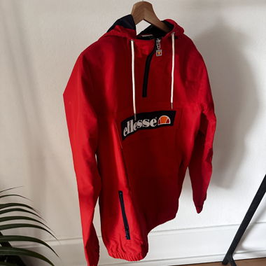 Anorak con cappuccio Ellesse rosso