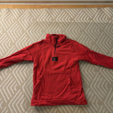 Maglione Jordan con mezza zip in rosso
