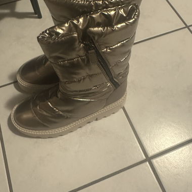 Bottes d'hiver bronze pailletées