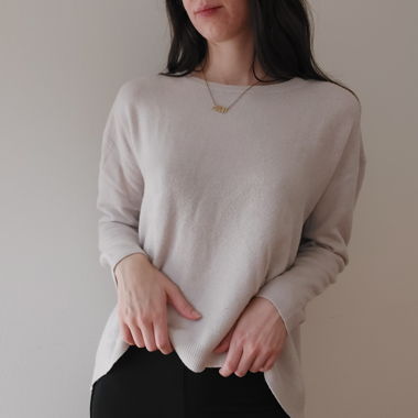 Light grey knitted sweater