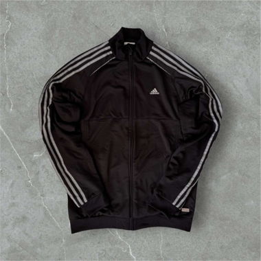 vintage adidas trackjacket in black/grey