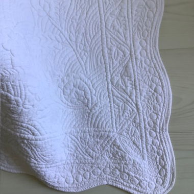 Copriletto, boutis in cotone bianco di Schilliger