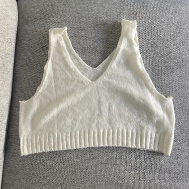 Canotta in maglia bianca