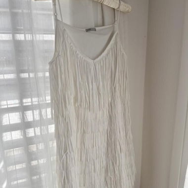 Big Trend Boho Chic White Fringe Dress