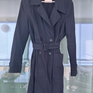 Belted Blue Trench American Vintage M