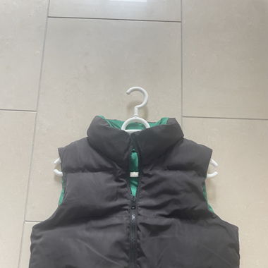 Croped vest Black/Green, two sided