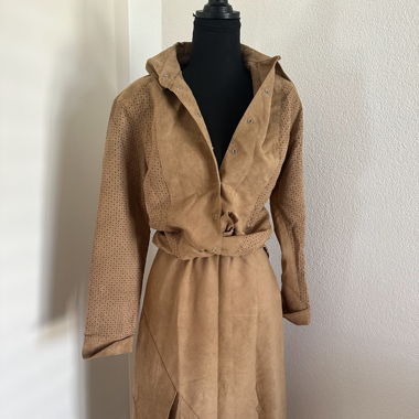 VINTAGE Zweiteiler – Retro Wildleder-Look