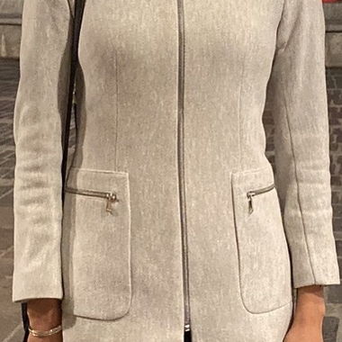 Veste Zara gris clair zippée