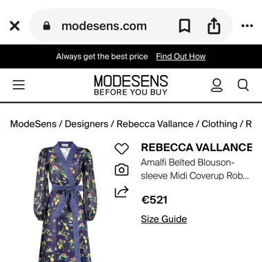 Rebecca Vallance Large Amalfi Sorrento Blue Dress