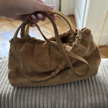 Zara Brown Suede Handbag 