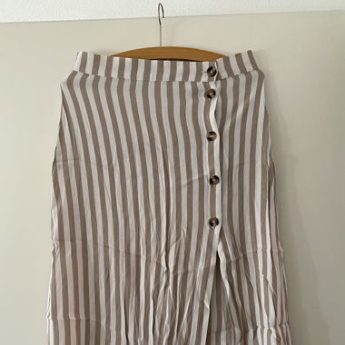 Knee-Length Striped Skirt
