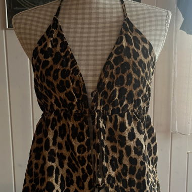 Leo Print Halter Top