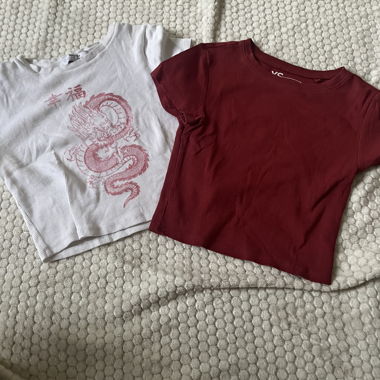 Lot de 2 T-shirts côtelés