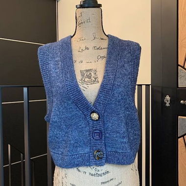 Gilet en maille bleu Munthe Gr. 34