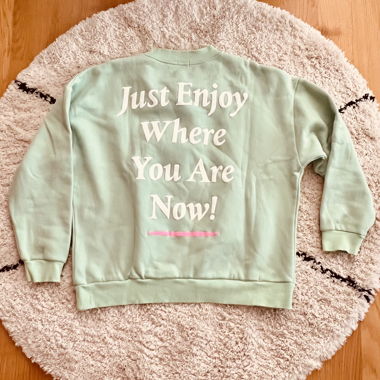 Sweatshirt oversize vert menthe