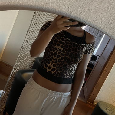 Crop Top mit Leopardenmuster