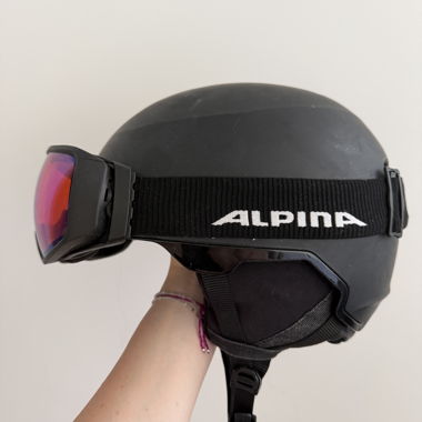 Alpina Skihelm mit Skibrille