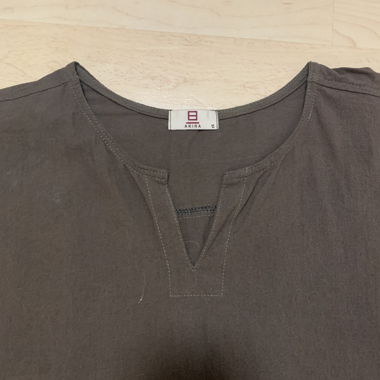 Brown AKIRA V-neck T-shirt