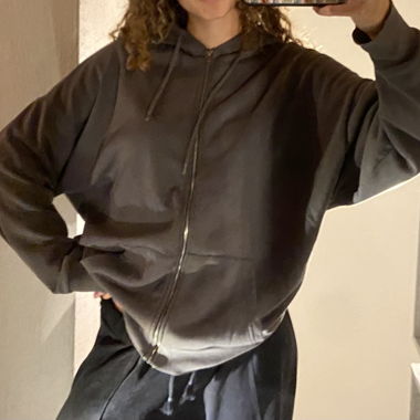 Zip Hoodie grau