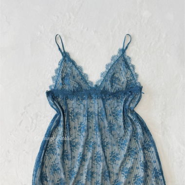 Mermaid Blue Lace Babydoll (S/M)