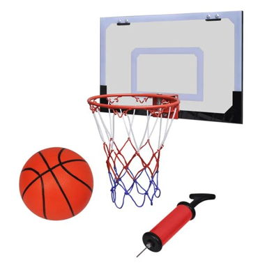 Set mini canestro da basket con palla e pompa - Interno.