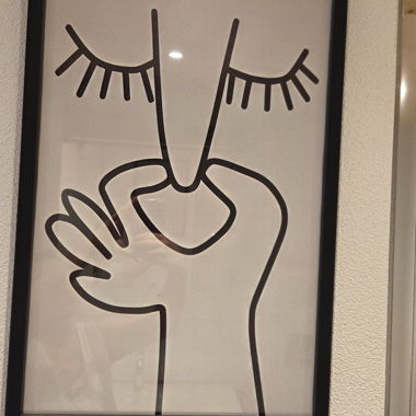 Décoration murale Line Art encadrée