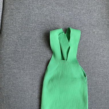  Grünes überkreuztes Top onesize neu 
