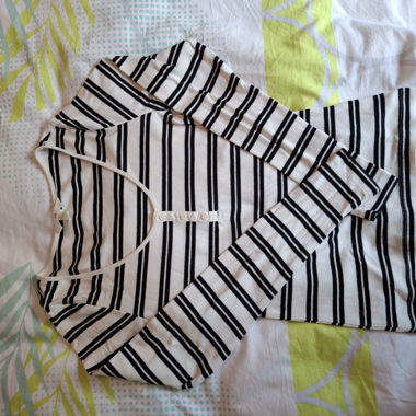 H&M Striped Long-Sleeve Top